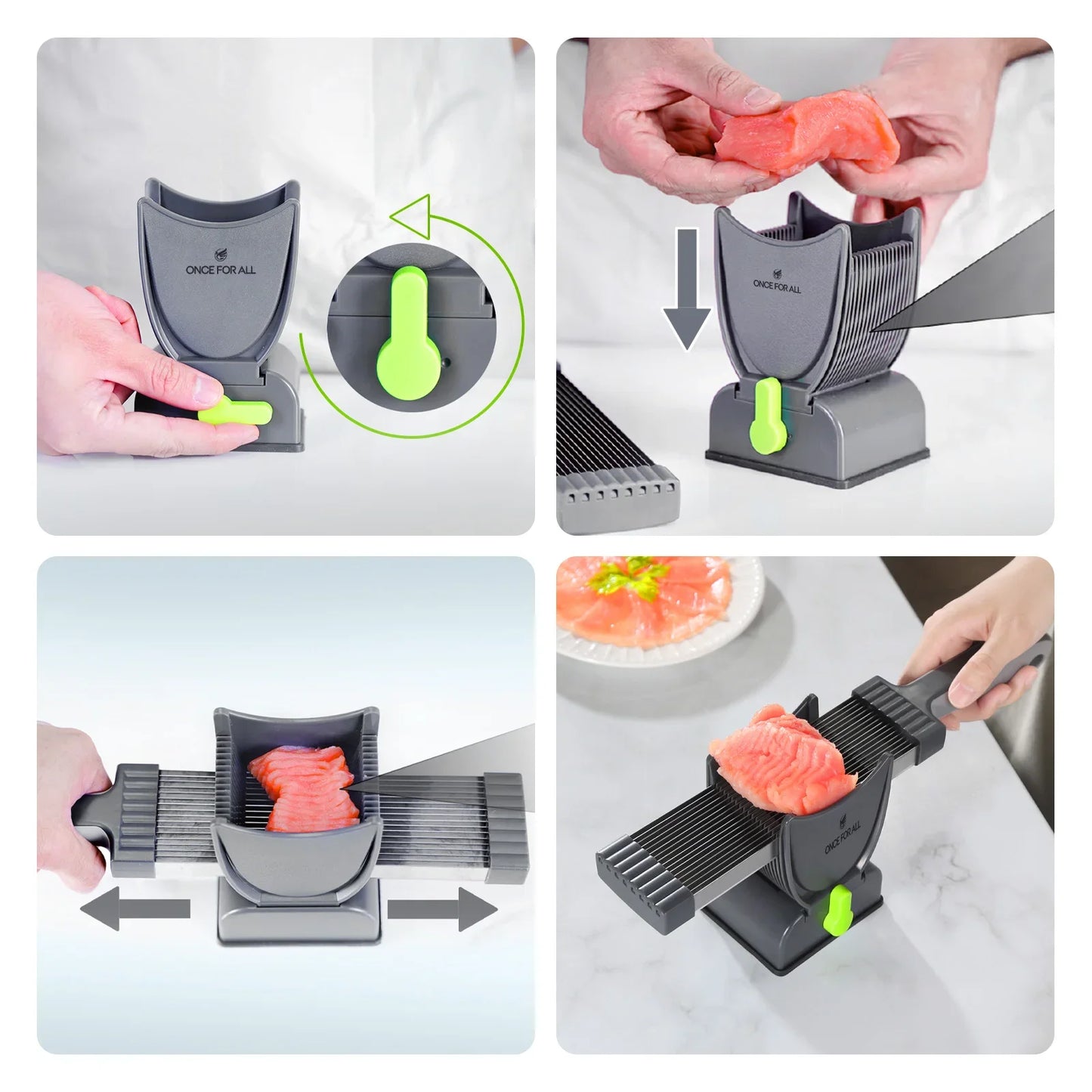 Handheld fresh meat slicer