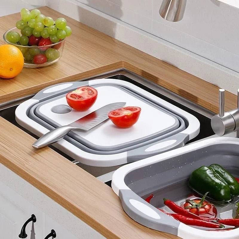 2 in 1 convenient cutting board and sink