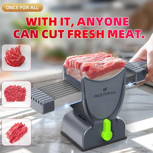 Handheld fresh meat slicer