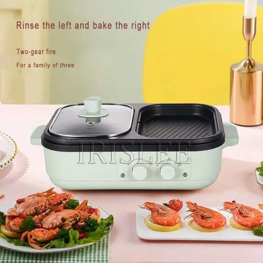 2 in 1 non-stick hot pot and multi-function grill
