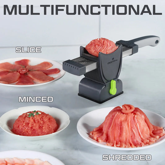 Handheld fresh meat slicer