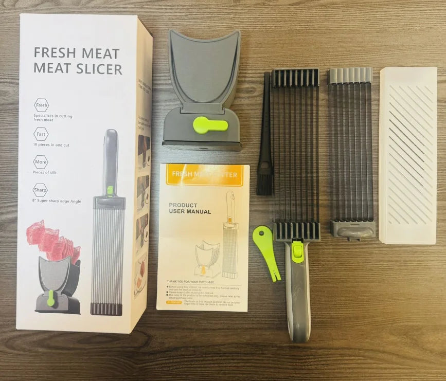 Handheld fresh meat slicer